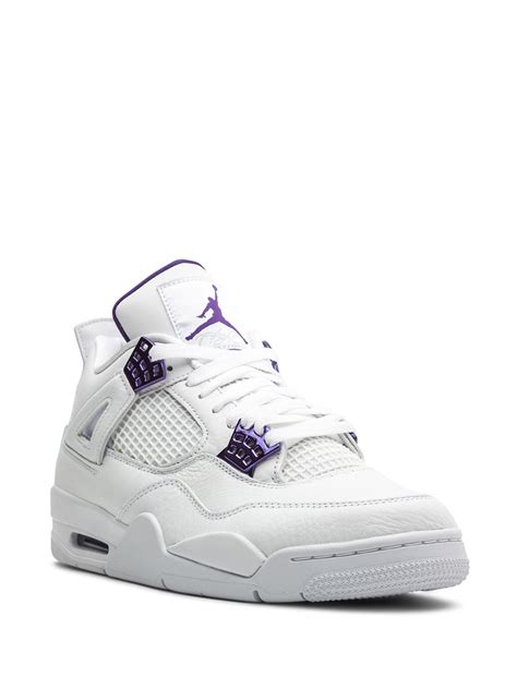 Jordan Air Jordan 4 Retro "Metallic Pack - Purple" Sneakers | White ...