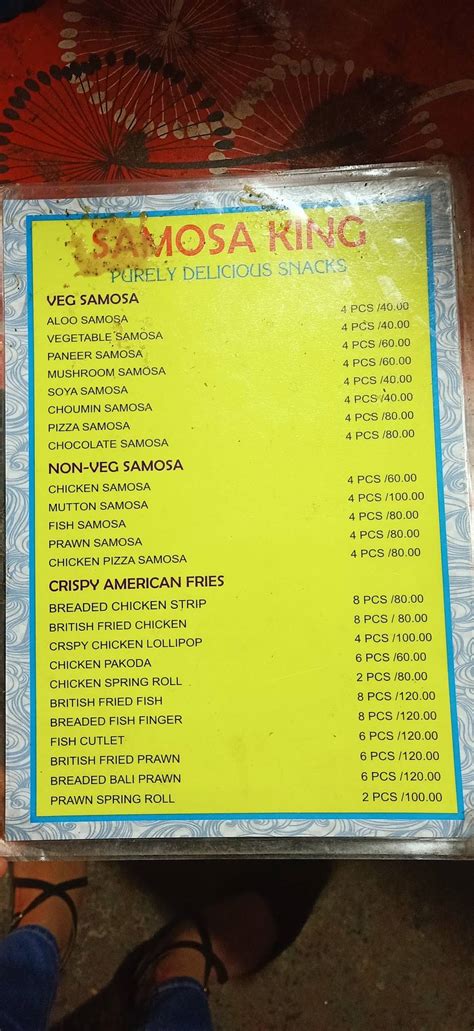 Menu at SAMOSA KING, Bhubaneswar, Sachivalaya Marg