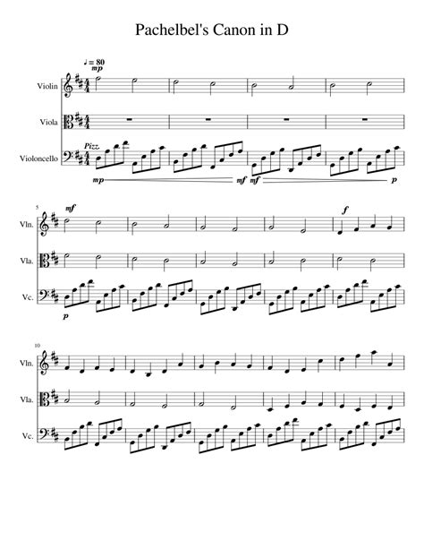 Pachelbel s Canon in D - Violin Viola Duet Sheet music for Violin ...