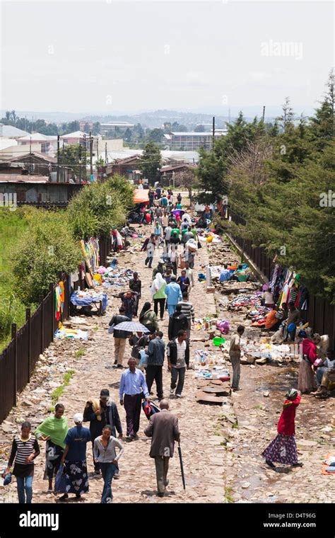 Addis Ababa street life, Ethiopia Stock Photo - Alamy