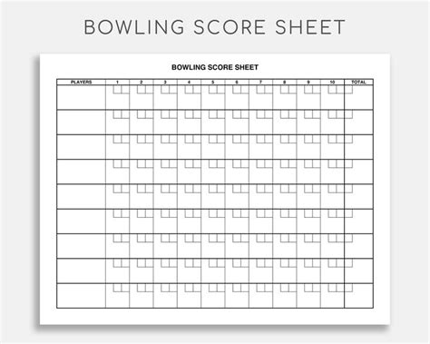 Bowling Score Sheet. Printable Bowling Score Pad. Bowling - Etsy ...