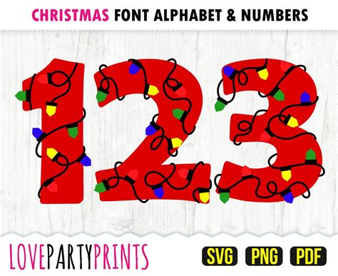 CHRISTMAS FONT SVG Png and Pdf Files 300dpi High Quality - Etsy UK