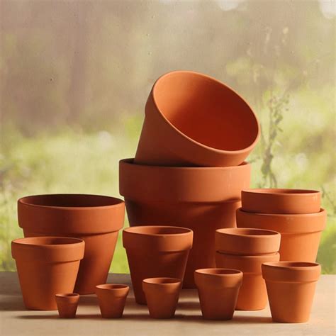 10Pcs Terracotta Pot Clay Ceramic Pottery Planter Cactus Flower Pots ...