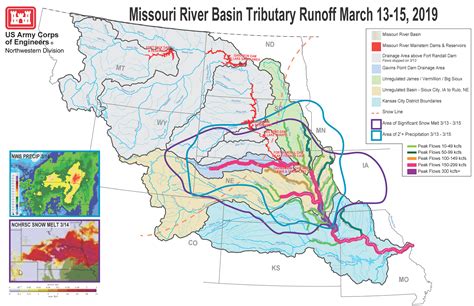 Missouri River Basin Tributary Runoff March 13-15, 2019