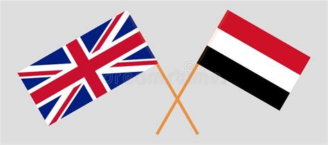 Yemen and UK. the Yemeni and British Flags. Official Colors. Correct ...