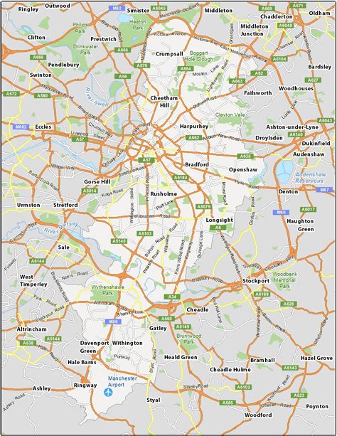 Manchester Map, England - GIS Geography