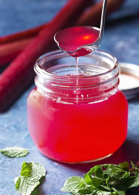 Homemade Rhubarb Simple Syrup - Just a Little Bit of Bacon