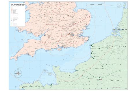 Battle of Britain Map 1940 Downloadable Jpeg - Etsy