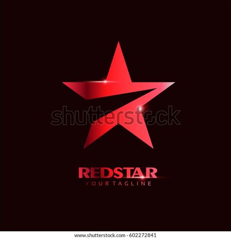 Red Star Logo Template Red Light Stock Vector (Royalty Free) 602272841