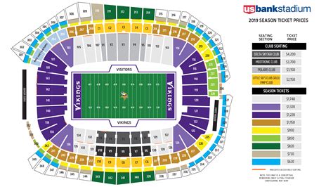 U.S. Bank Stadium Seating Chart and Map | Minnesota Vikings - vikings.com