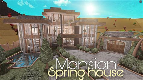 Bloxburg: Modern Spring Mansion Build (NO LARGE PLOT)