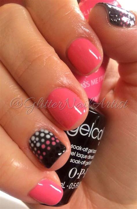 Pink/white polka dots | Dots nails, Bright pink nails, Polka dot nails