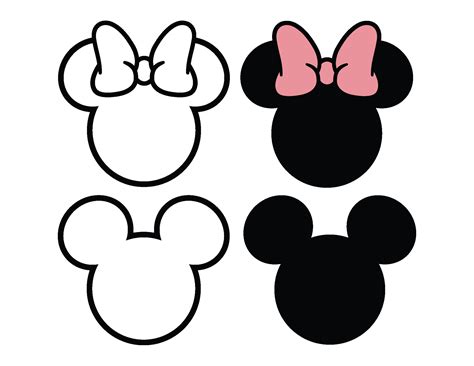 Minnie Mouse Ears Outline