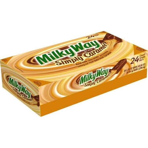 Milky Way Candy Bars, Simply Caramel, 1.91 Oz, 24 Ct - Walmart.com ...