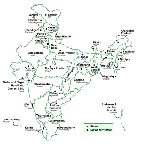 Political Map Of India Showing States - Domini Hyacintha