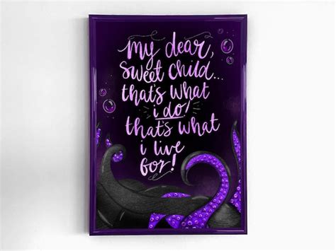 Ursula the Little Mermaid Disney Quote Print A4 A5 Sea - Etsy