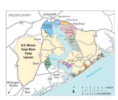 Camp Lejeune Area Map