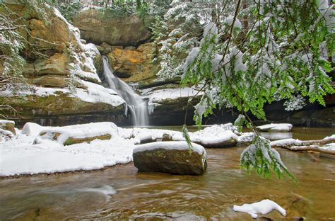 Winter at Cedar Falls, Hocking Hills State Park, Ohio Photograph by Ina ...