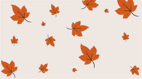 Fall Computer Wallpaper | Orange Leaf Pattern