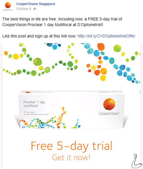 The Swanple: Free Sample: CooperVision Proclear 1 Day Multifocal