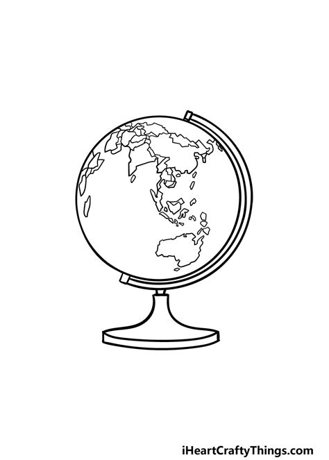 Earth Globe Drawing