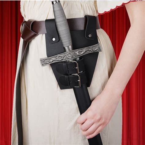 Medieval Waist Belt Sword Scabbard Brown Knight LARP Costume - Etsy