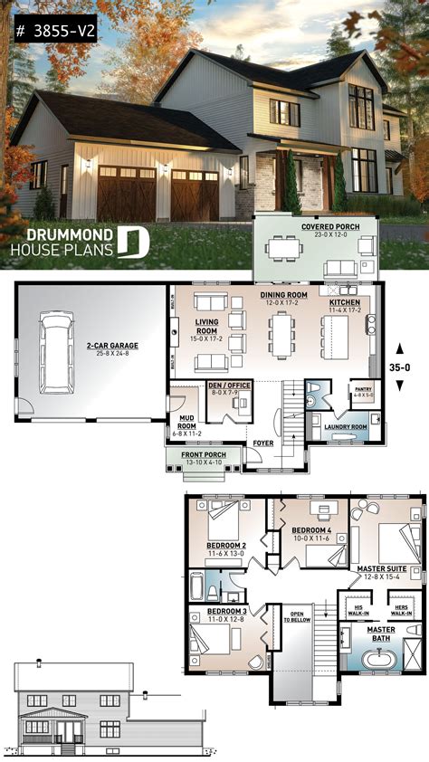 Discover the plan 3855-V2 (Nikolas 3) which will please you for its 4 ...