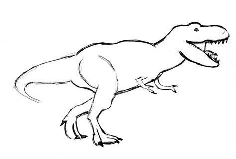 T-Rex Drawing Step By Step - Art Starts | T-rex drawing, Easy dinosaur ...