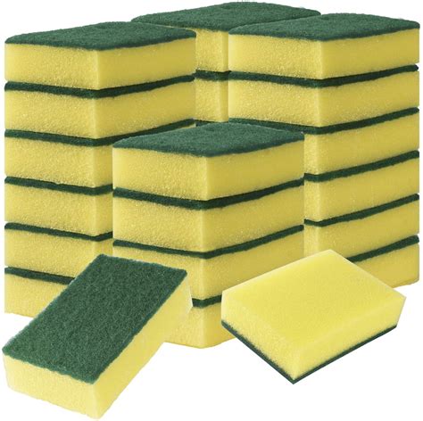 JosLiki 24 Pcs Sponges for Dishes, Non-Scratch Scrub Sponges with ...