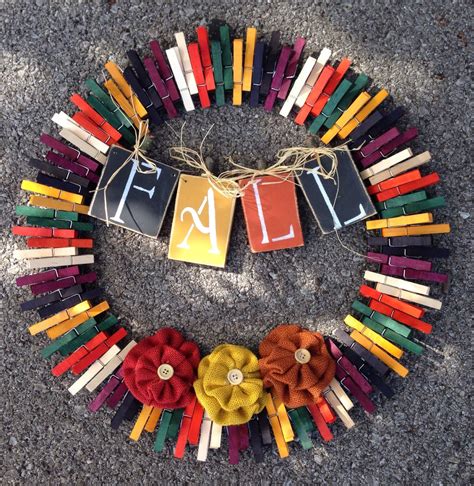 27 Clothespin Wreath Ideas - The Funky Stitch