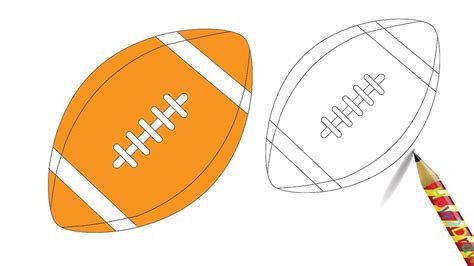 How To Draw A Rugby Ball Simple After you have all the basic shapes ...