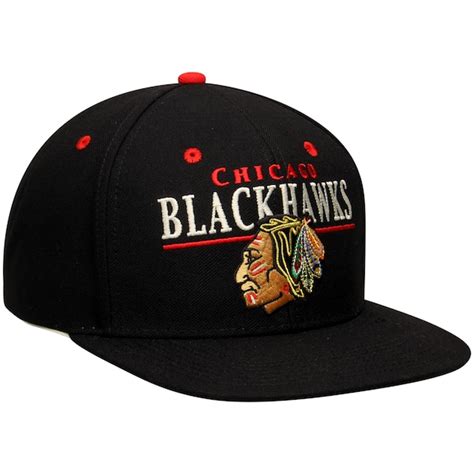 Chicago Blackhawks CCM Flat Brim Snapback Hat - Black - Fanatics.com