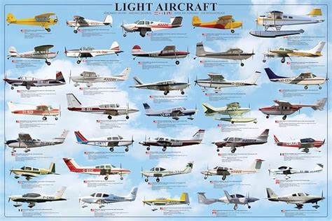 Amazon.com: EuroGraphics Laminated General Aviation Planes Light ...