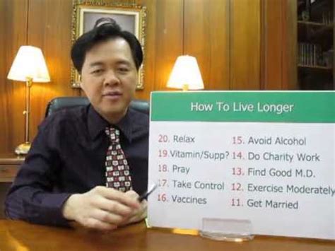 How To Live Longer -- Dr Willie Ong Health Blog #17 - YouTube