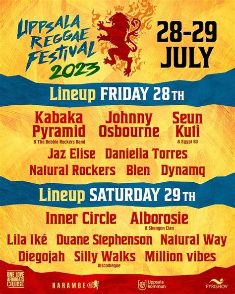 Uppsala Reggae Festival 2023 - reggaeville.com