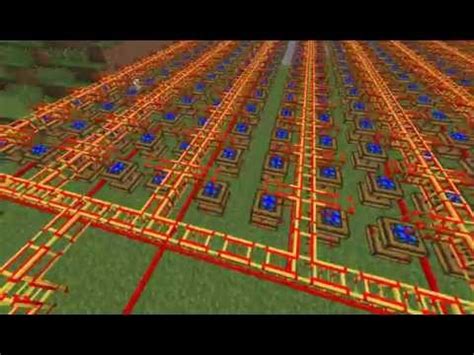 Minecraft: Technicpack redstone engines run a Quarry - YouTube