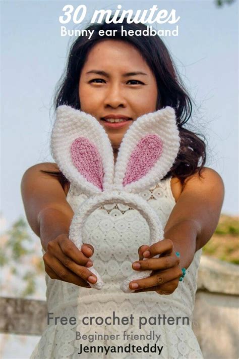 30-Minute Bunny Ear Headband Free Crochet Pattern