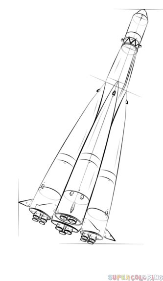 How to draw a space rocket | Step by step Drawing tutorials