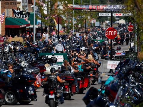 Hundreds of thousands of bikers converged at the massive Sturgis Rally ...