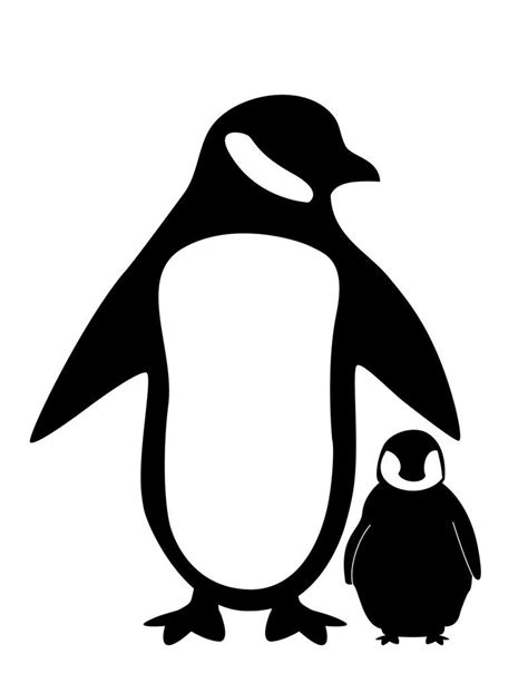 Penguin Silhouette | Animal silhouette, Penguin art, Penguins