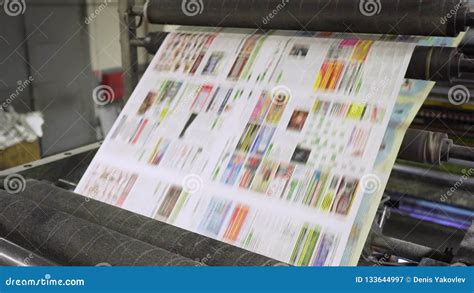 Newspaper Printing Process in Printing House Stock Video - Video of ...