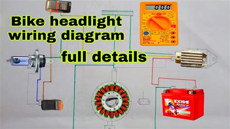 bike headlight wiring full details - YouTube