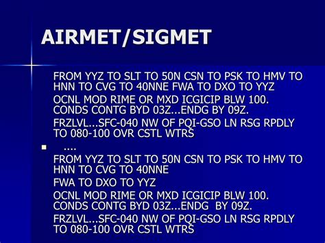 PPT - Aviation Weather Information PowerPoint Presentation - ID:159005