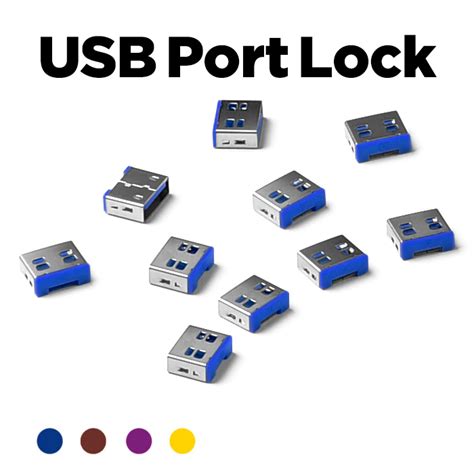 Electronics Dark Blue Pack of 100 Smart Keeper RJ45 Port Lock ...