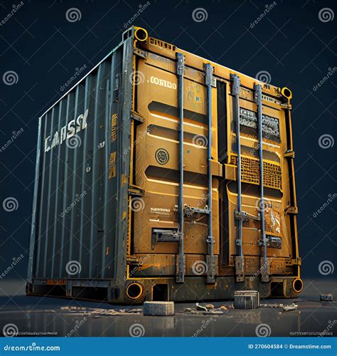 Container Cargo for Logistics Stock Illustration - Illustration of port ...