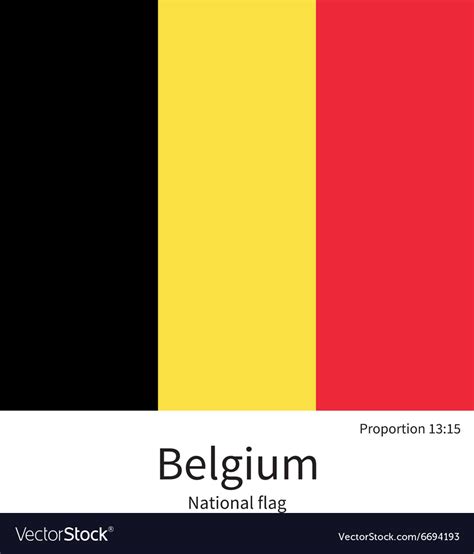 National flag of Belgium with correct proportions Vector Image