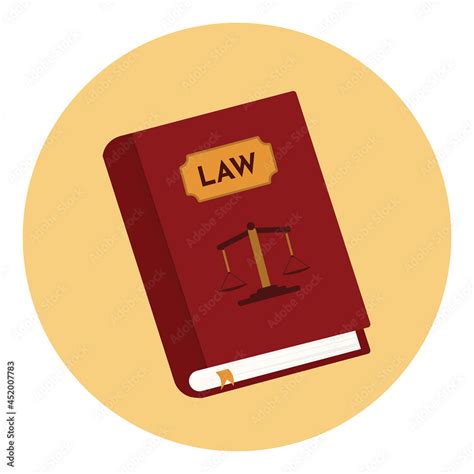 Law book illustration icon clipart for law and justice vector Stock ...