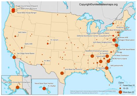 US Military Bases Map | US Military Installations Map