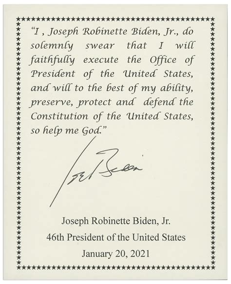 Sell or Auction Your Autographed Joe Biden Signed Inauguration Invitation