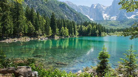 5120x2880px | free download | HD wallpaper: 8k mountain lake landscape ...